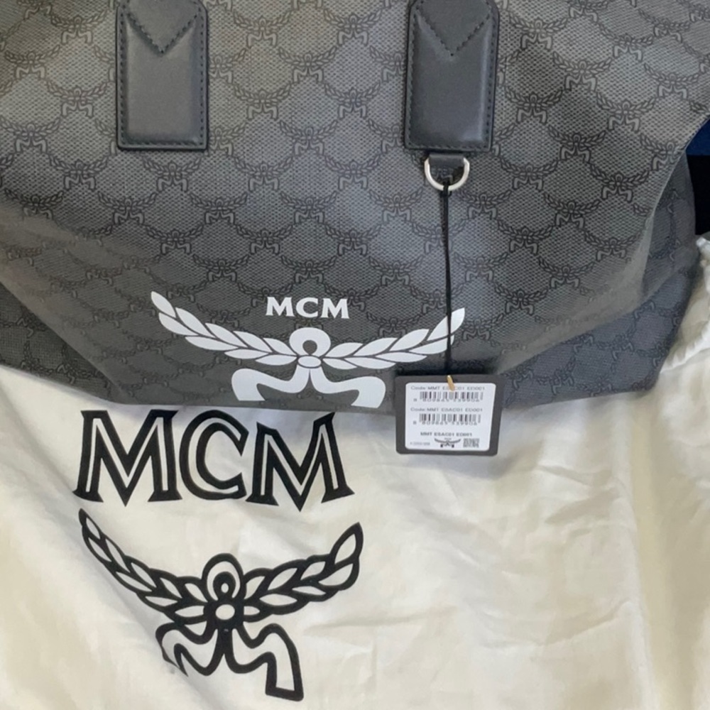 MCM Grey Logo Duffel Bag - MCM Branded Women's Bag